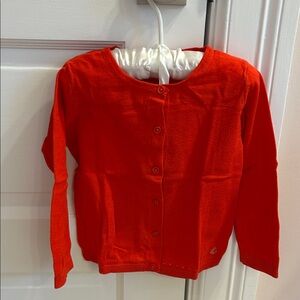 Petit Bateau Vibrant Red and Soft Cardigan